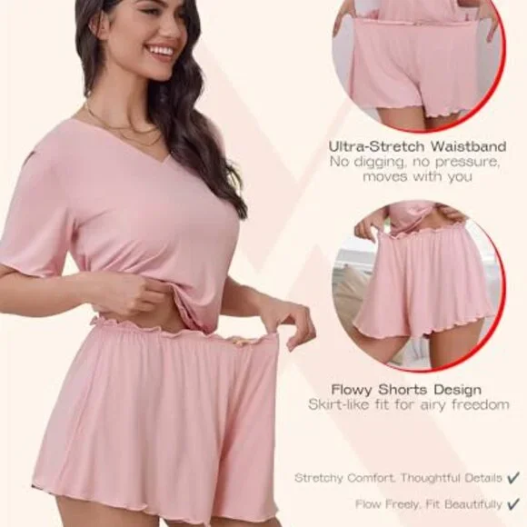 Bamboo Viscose Pajama Set Ultra Soft Lounge Sleepwear Chic Comfort